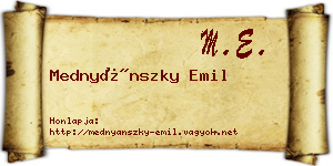 Mednyánszky Emil névjegykártya