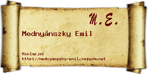 Mednyánszky Emil névjegykártya